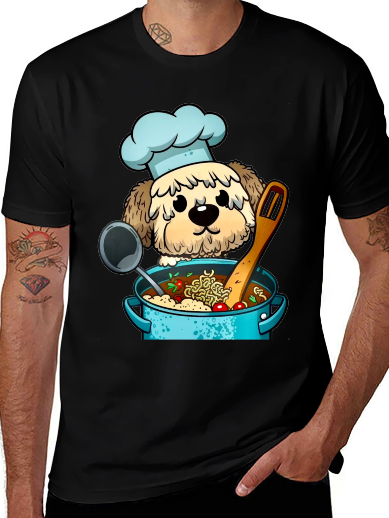 Variant 19 of Chef Dog Cartoon T-Shirt