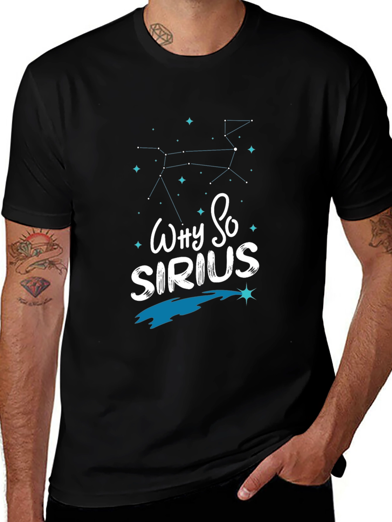 Black Why So Sirius Men's Black Graphic Tee main image