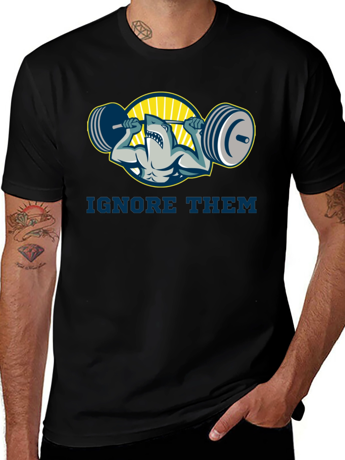 Variant 29 of Ignore Them Shark Gym T-Shirt