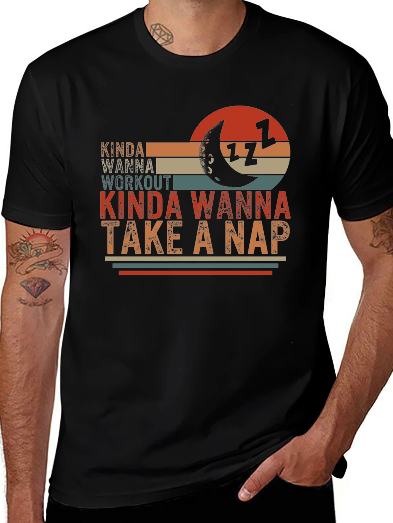 Variant 25 of Kinda Wanna Workout Kinda Wanna Nap Graphic Tee