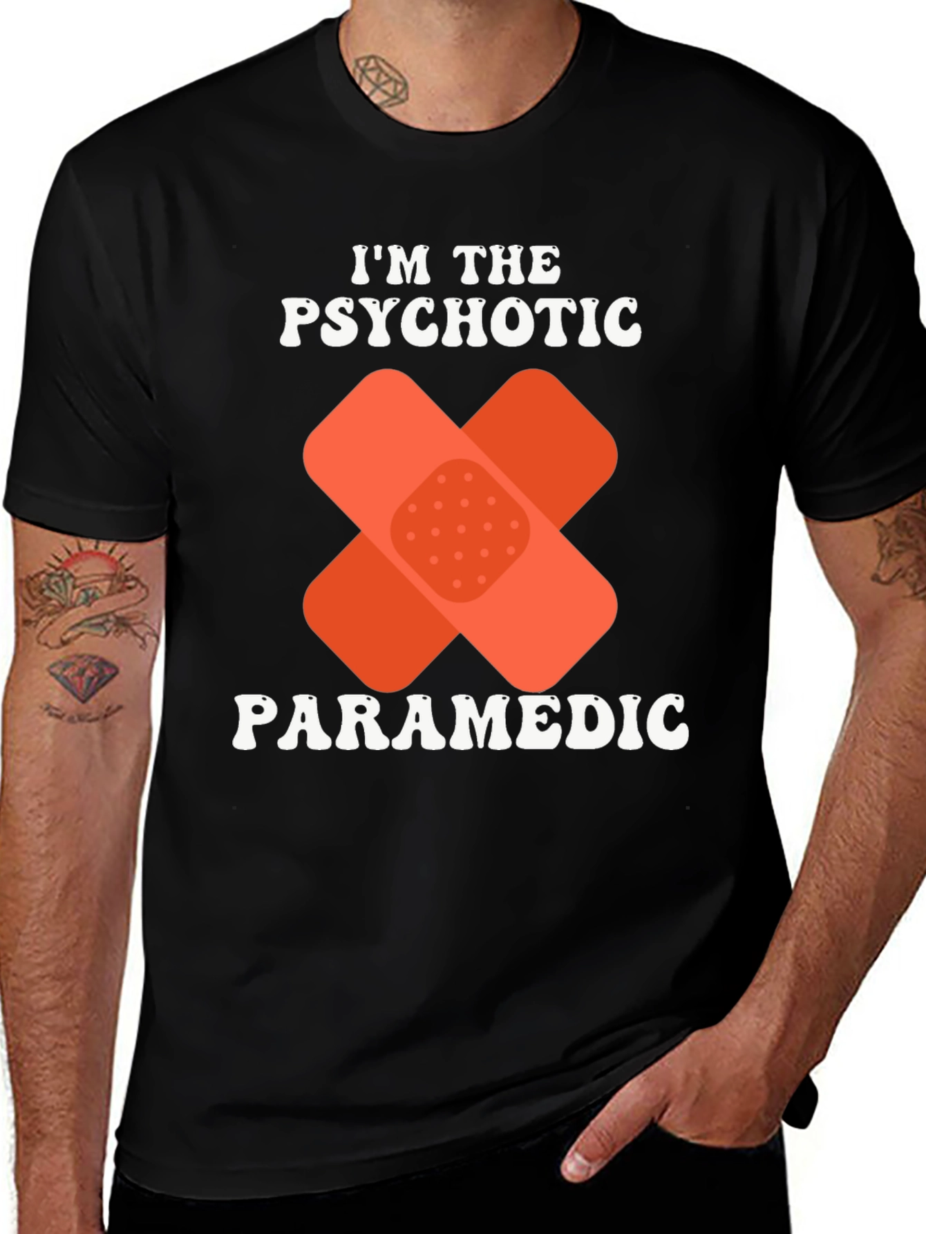 Variant 22 of Psychotic Paramedic T-Shirt Funny EMT Graphic Tee