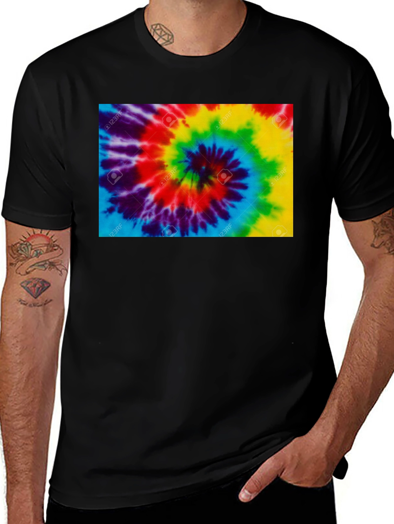 Variant 11 of Tie-Dye Swirl T-Shirt - Retro Style Tee