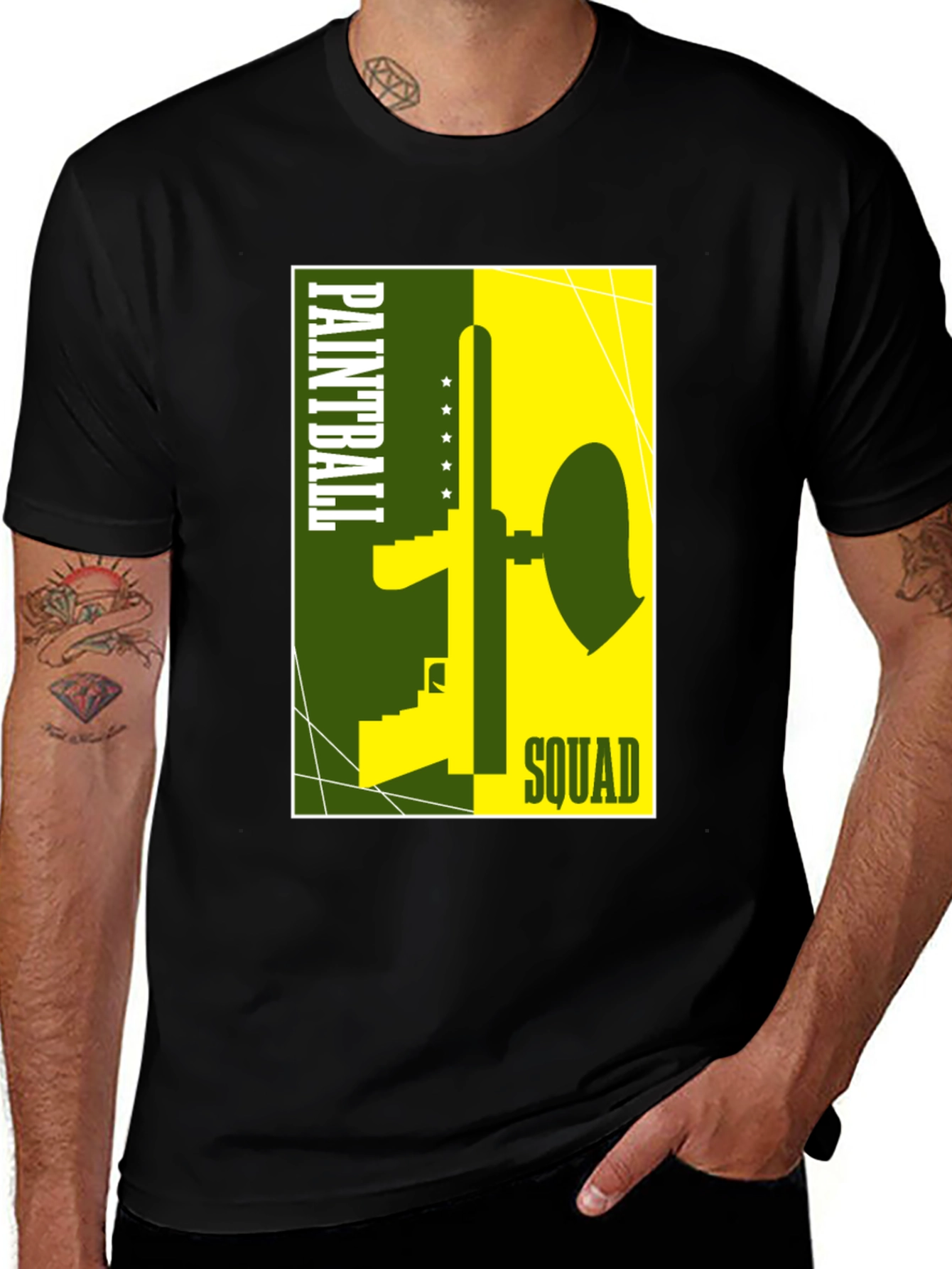 Variant 6 of Paintball Squad T-Shirt - Black Graphic Tee