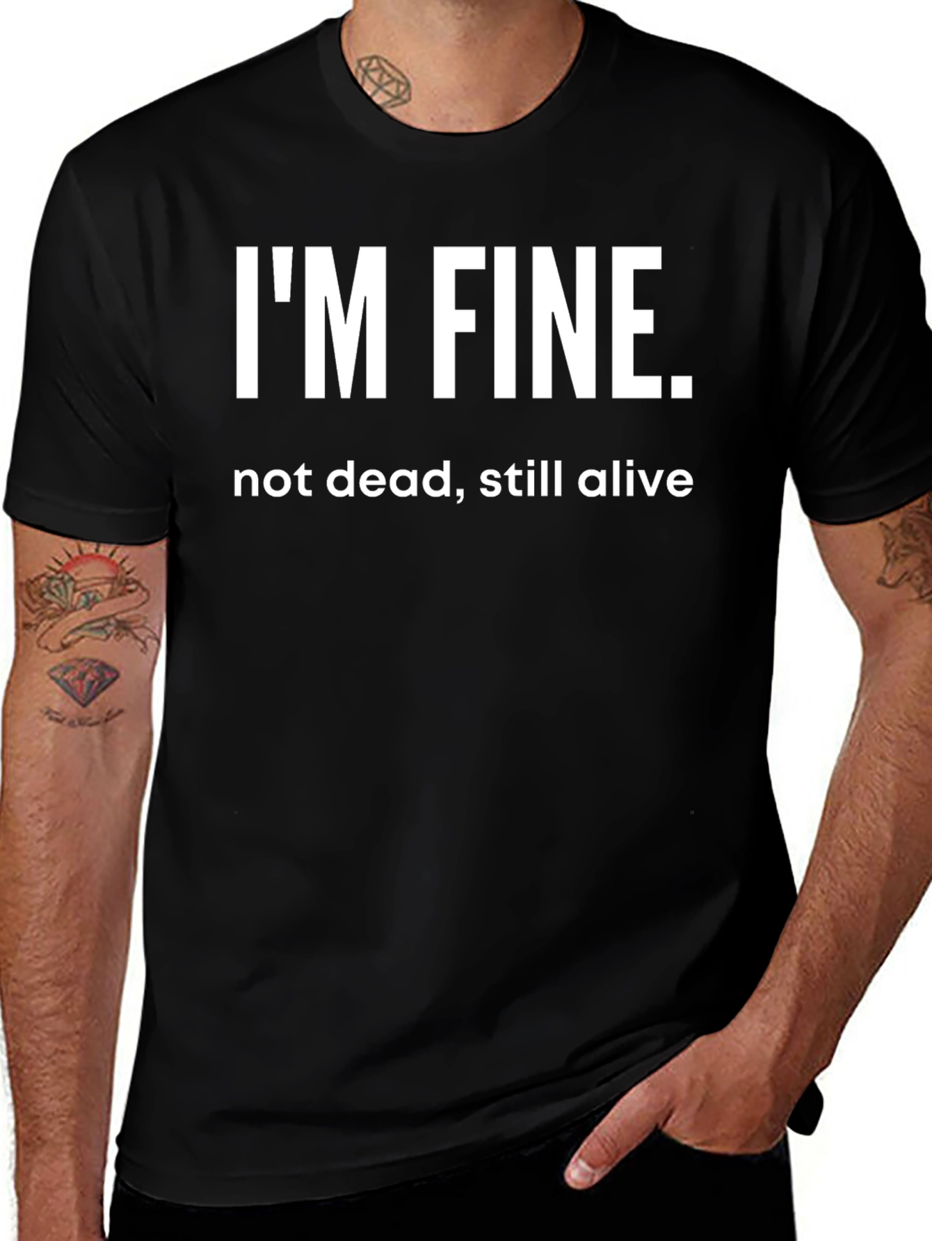 Variant 18 of I'm Fine T-Shirt - Funny Graphic Tee