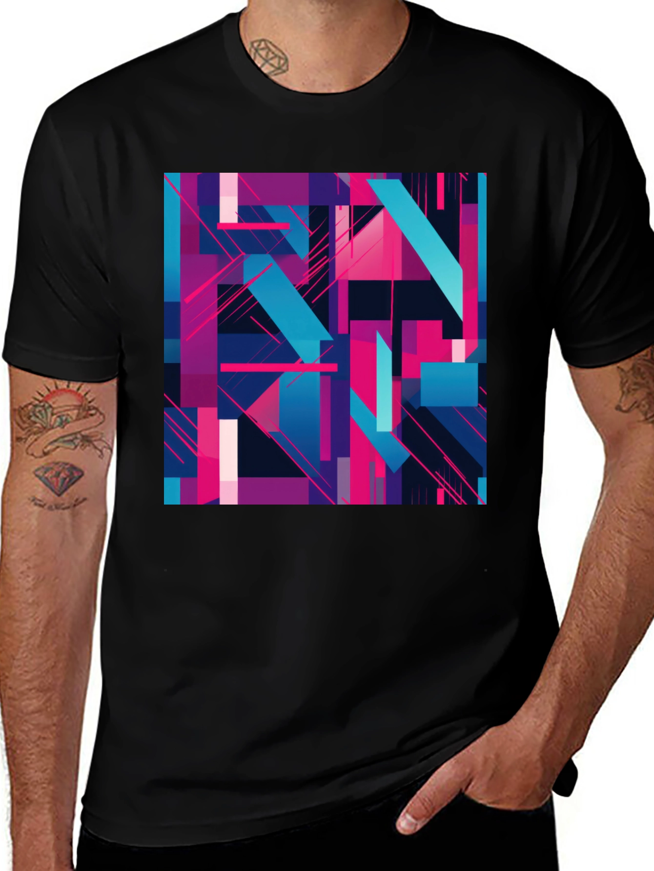 Variant 3 of Abstract Geometric T-Shirt - Modern Art Tee