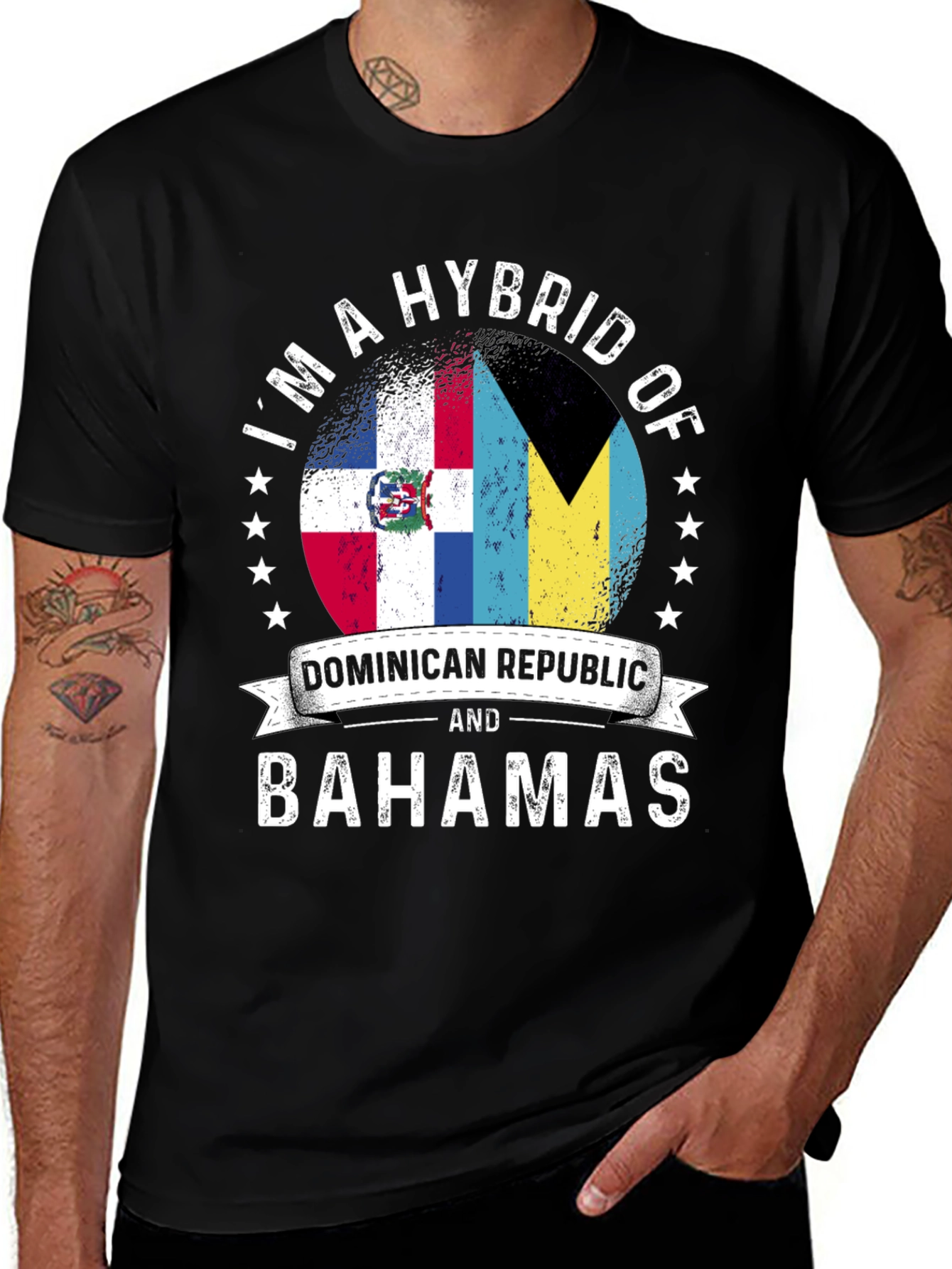 Dominican Republic Bahamas Hybrid T-Shirt