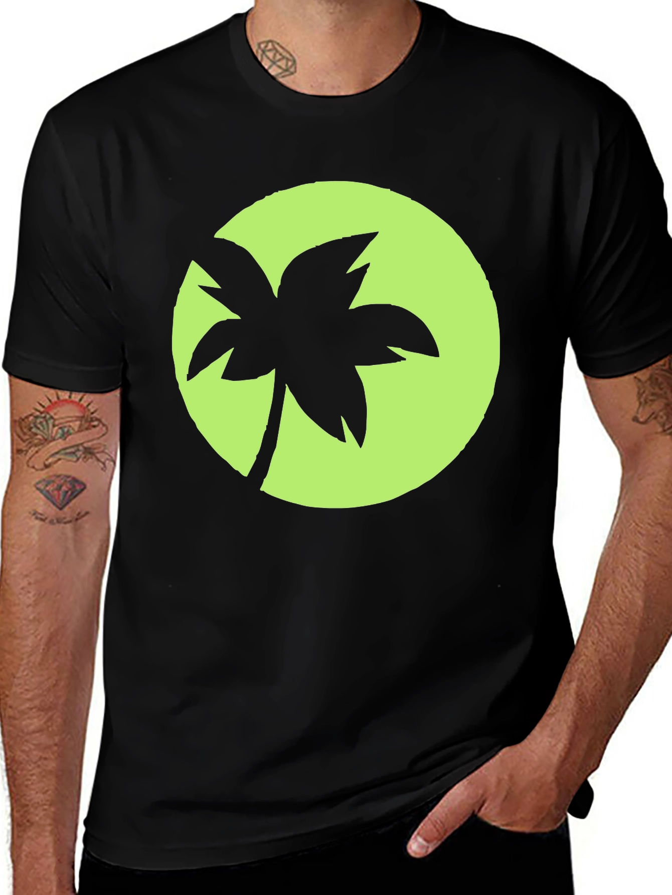 Variant 19 of Palm Tree Graphic Tee - Island Vibes