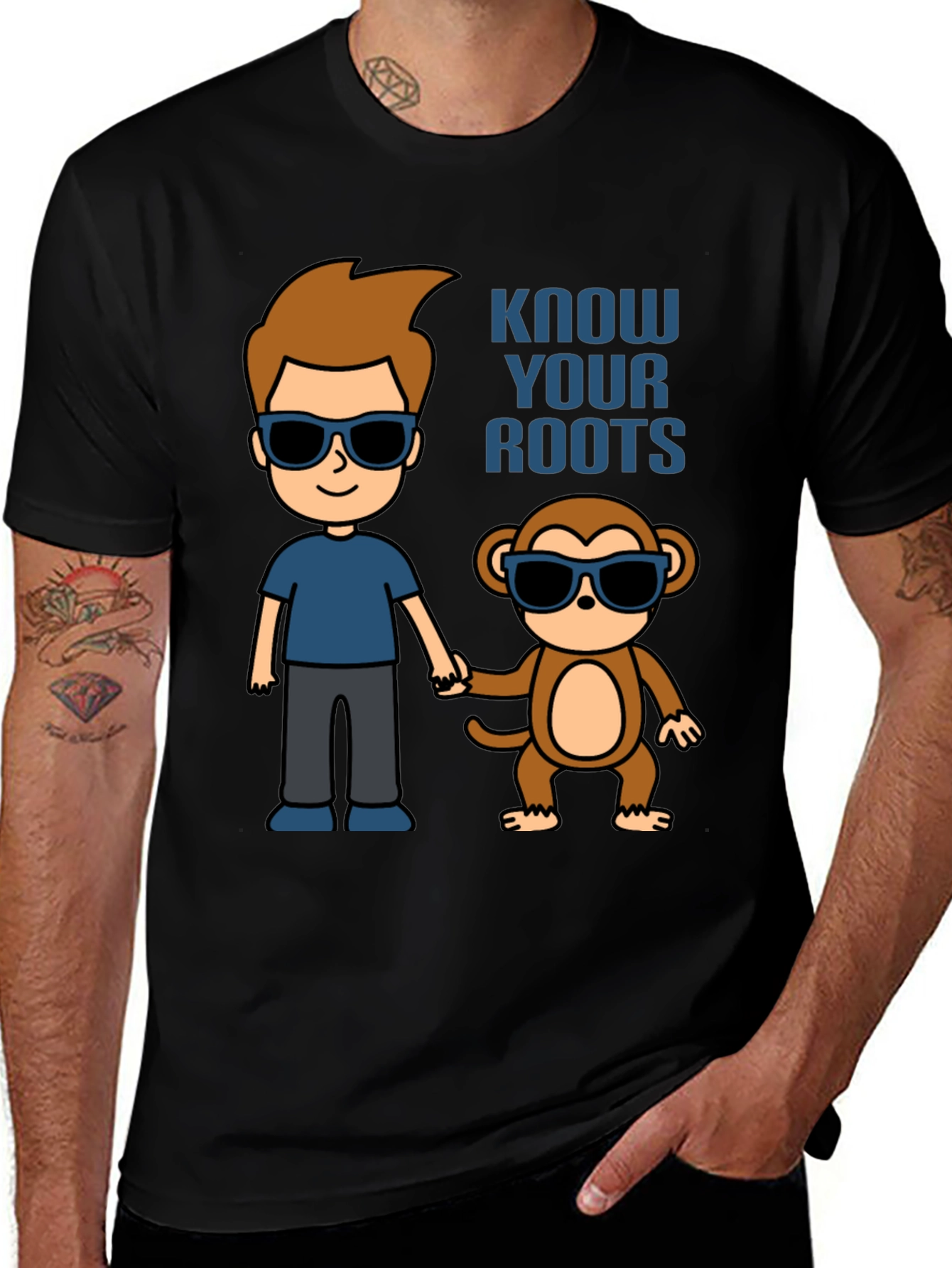 Variant 15 of Know Your Roots Cartoon T-Shirt