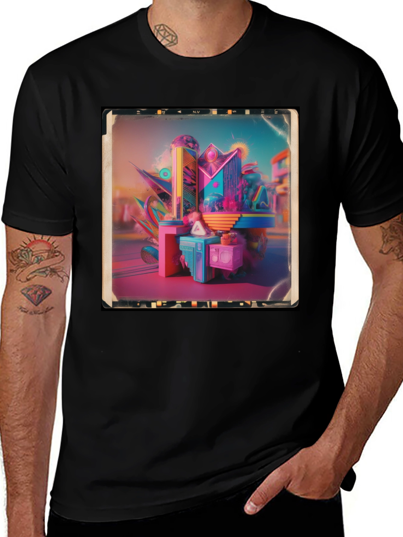 Variant 28 of Vaporwave Graphic Tee - Retro Art T-Shirt