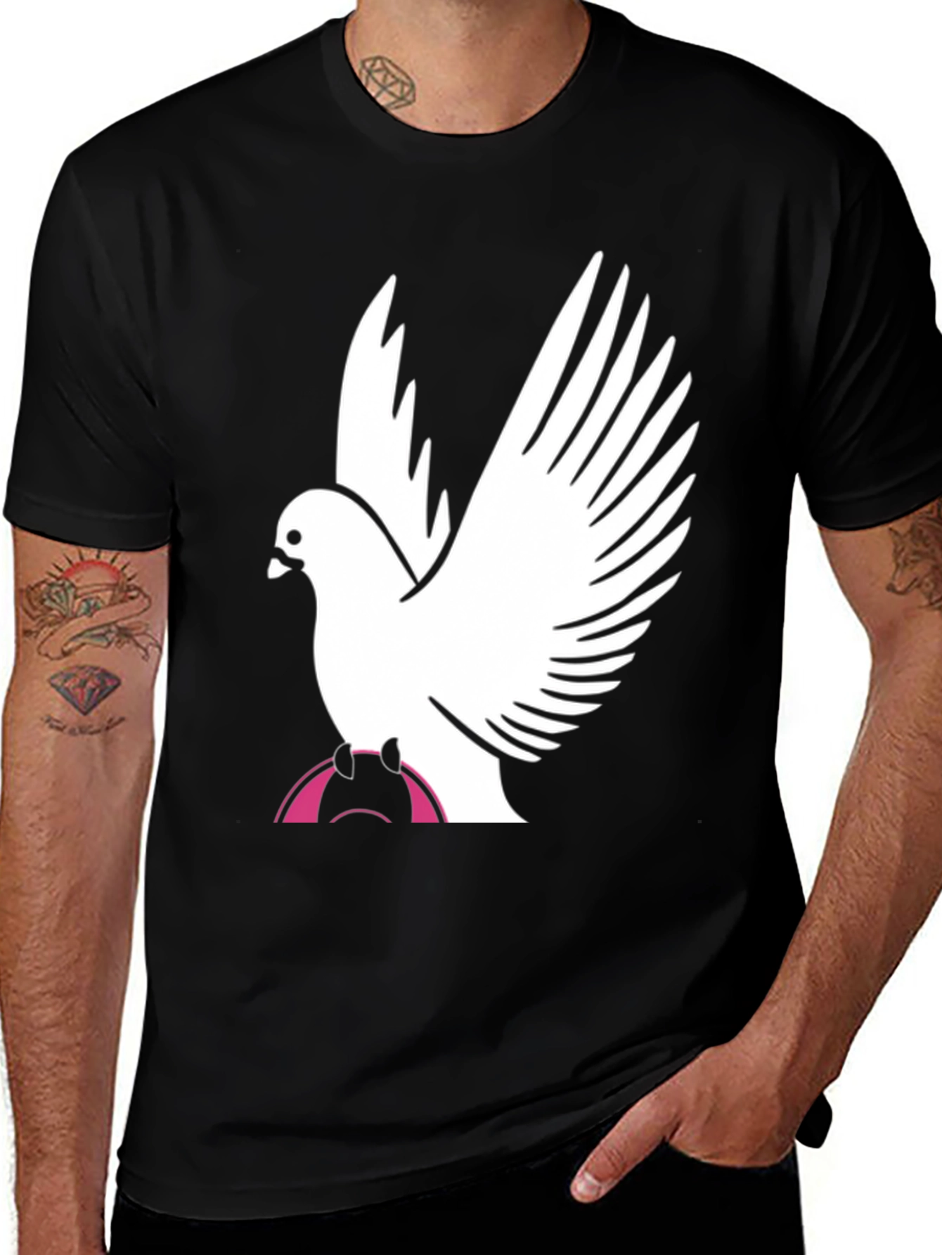 Variant 20 of Dove Graphic Black T-Shirt