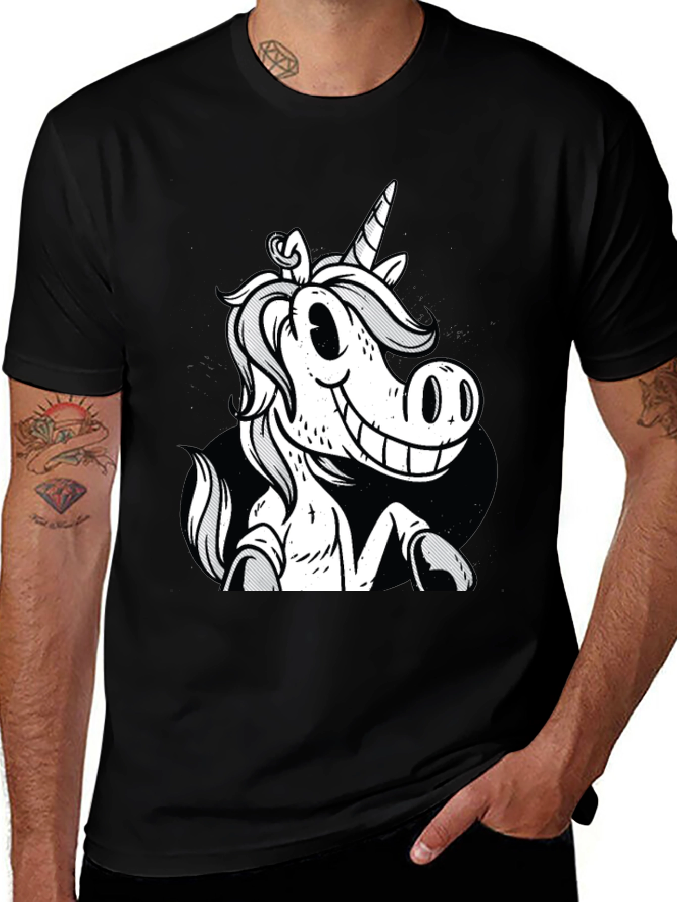 Variant 15 of Unicorn Cartoon Graphic T-Shirt