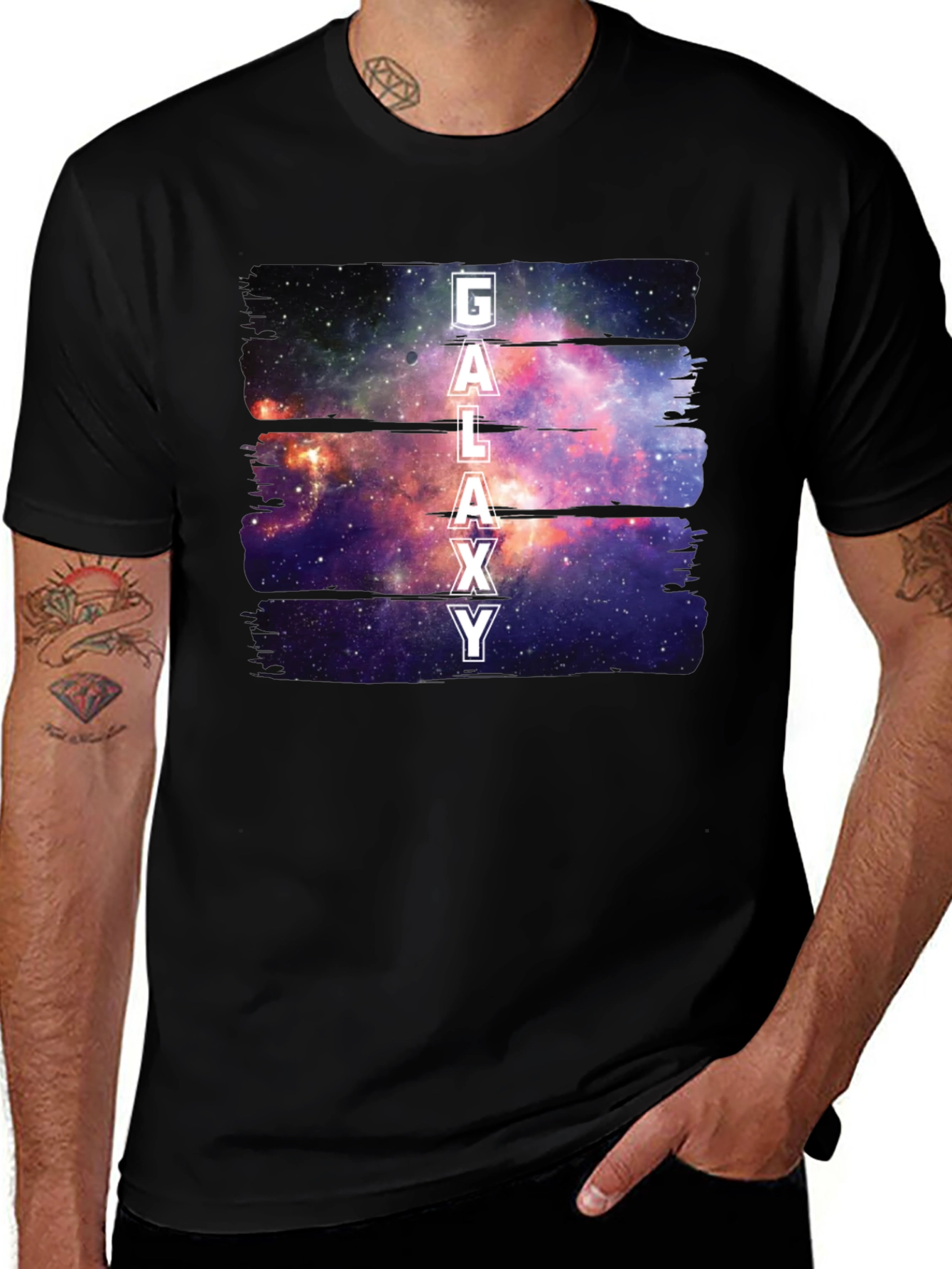 Variant 28 of Galaxy Print Black T-Shirt