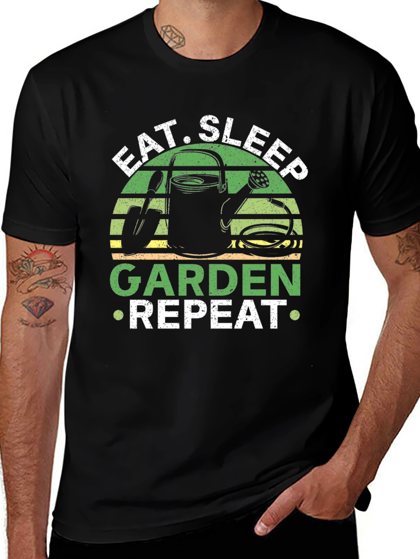 Variant 28 of Eat Sleep Garden Repeat Black T-Shirt