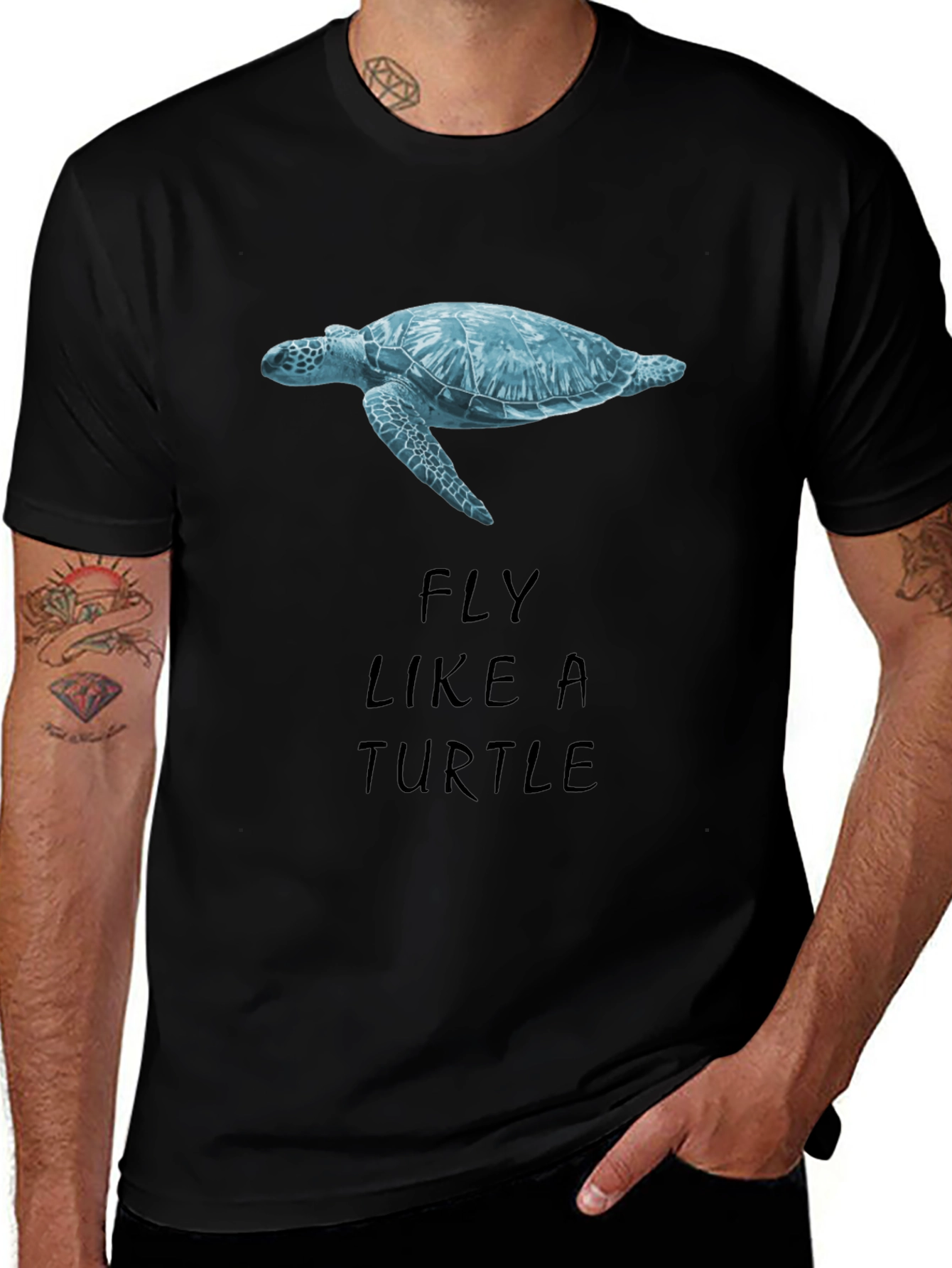 Variant 19 of Fly Like a Turtle Graphic Tee