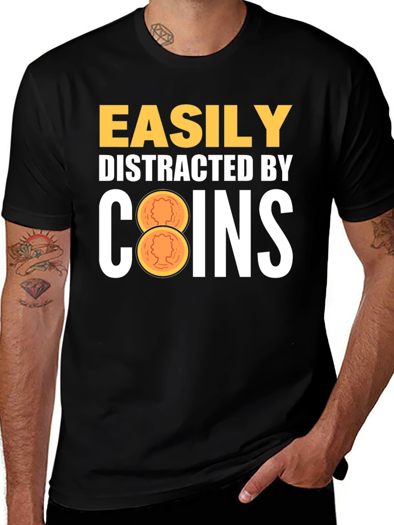 Variant 30 of Easily Distracted by Coins T-Shirt