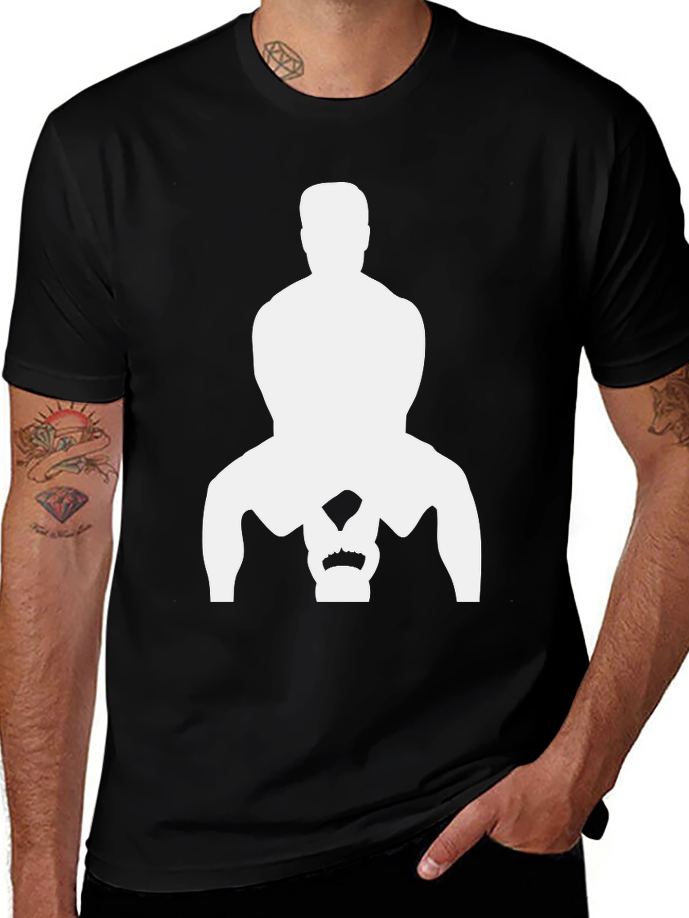 Workout Graphic Tee - Kettlebell Squat Design