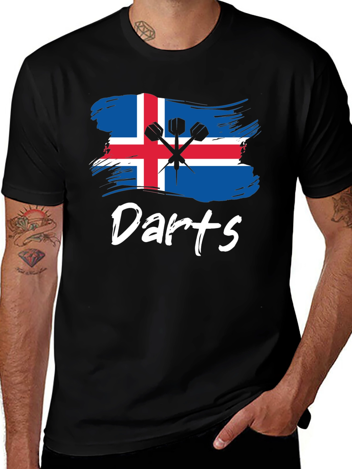 Iceland Darts T-Shirt: Sporty Icelandic Pride Tee