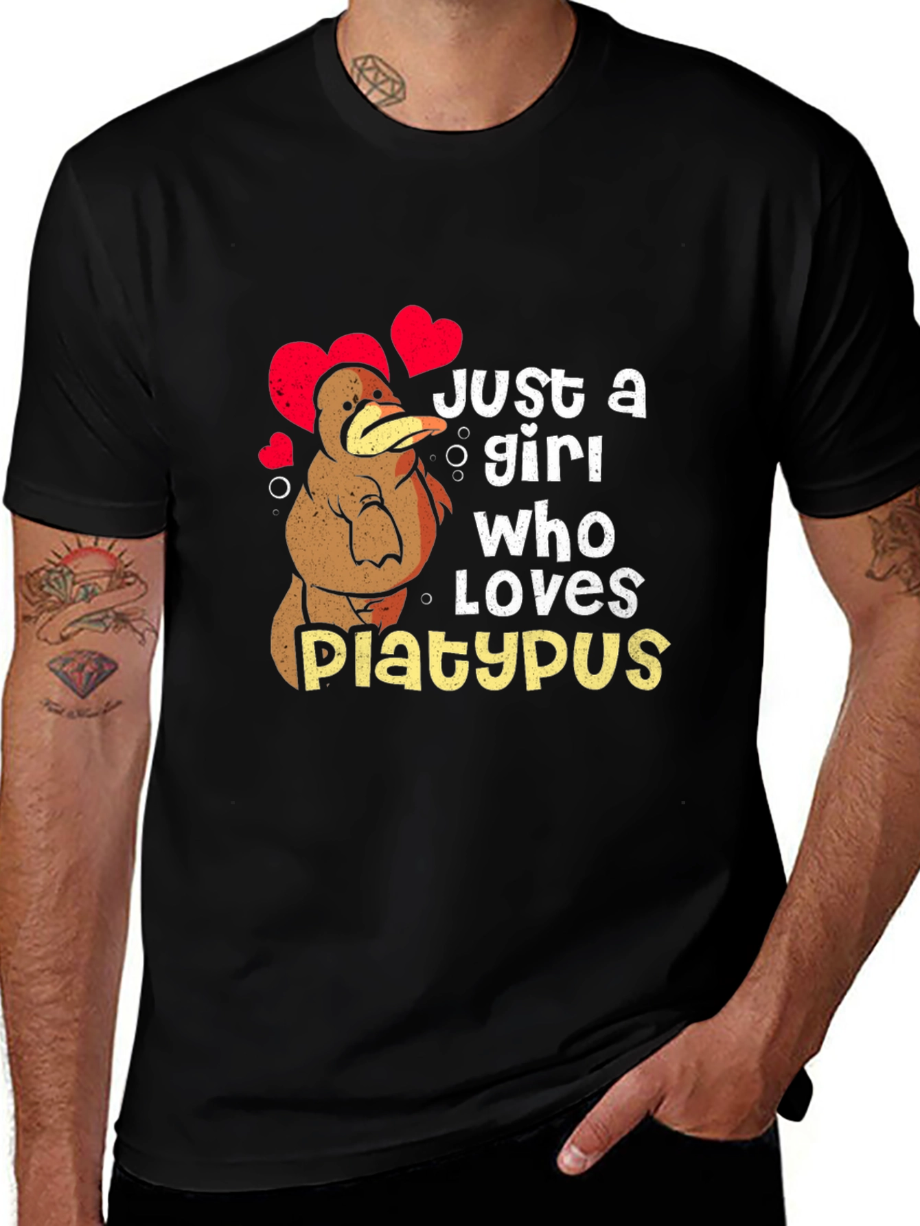 Variant 8 of Just a Girl Who Loves Platypus Graphic Tee