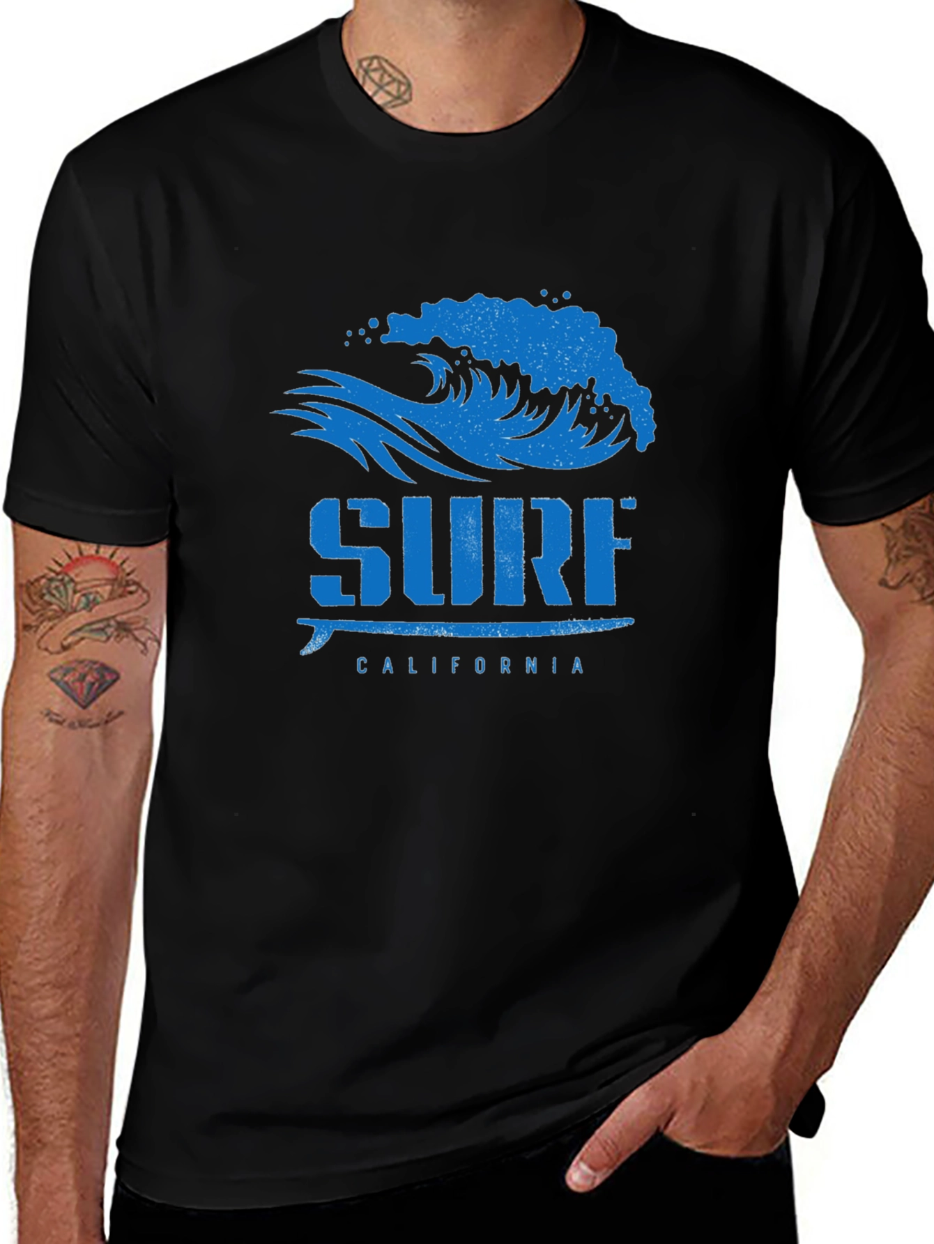 Black Surf California Graphic Tee - Black main image