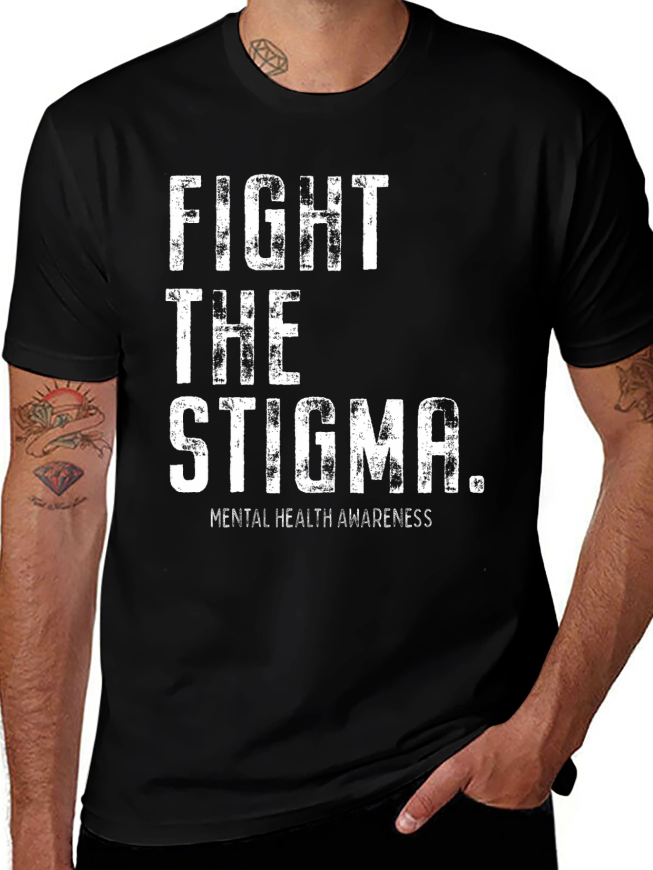 Variant 16 of Fight the Stigma Mental Health Awareness T-Shirt