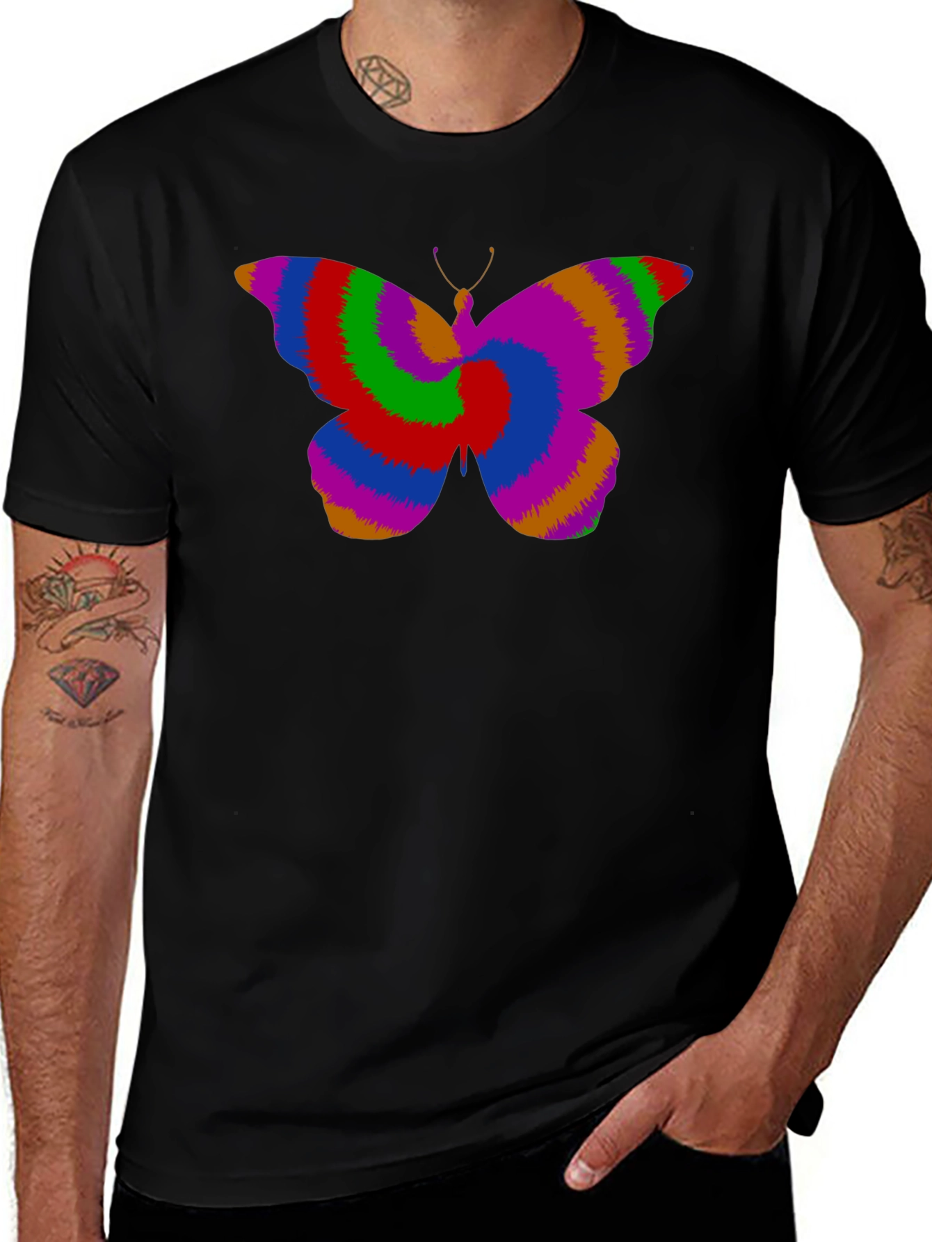 Variant 4 of Psychedelic Butterfly Graphic Tee