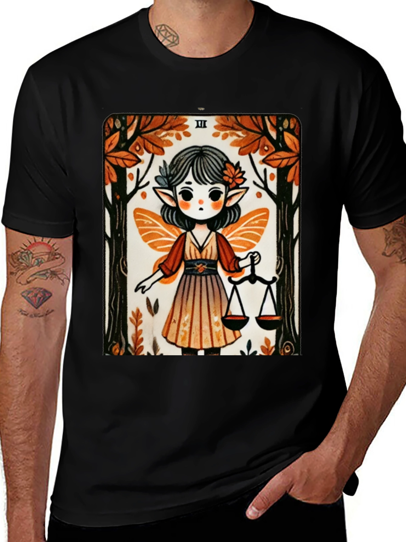 Libra Tarot Card T-Shirt - Fairycore Aesthetic