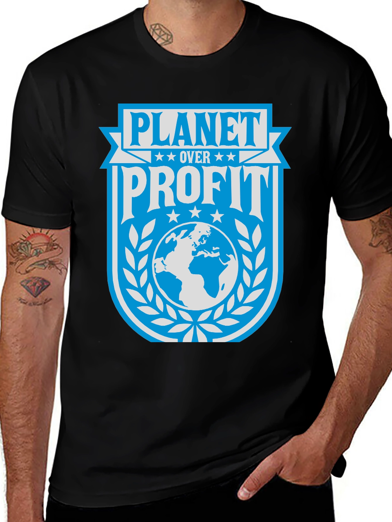 Variant 14 of Planet Over Profit Graphic Tee - Eco-Friendly Statement