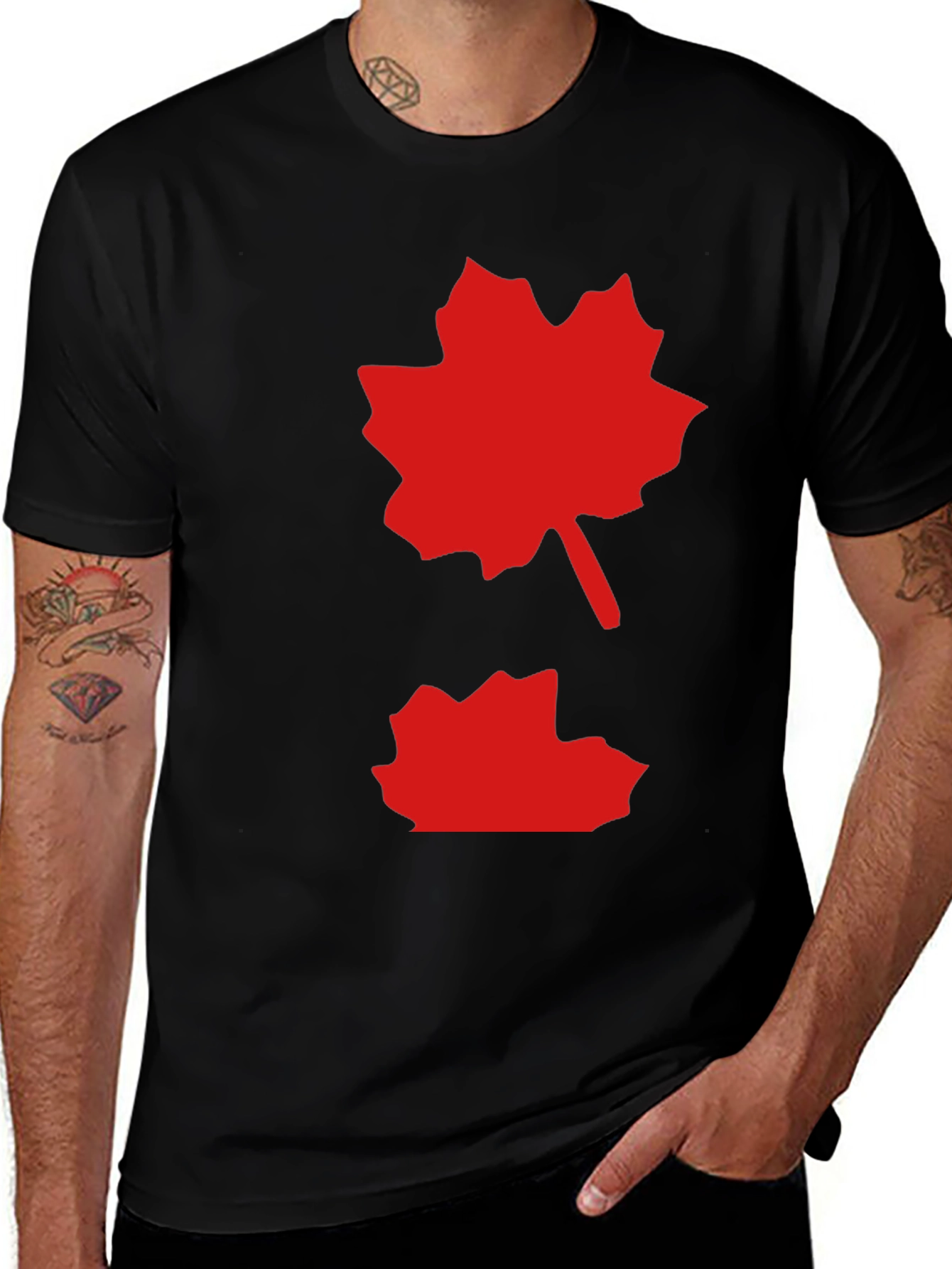 Variant 16 of Maple Leaf Graphic Tee - Classic Comfort