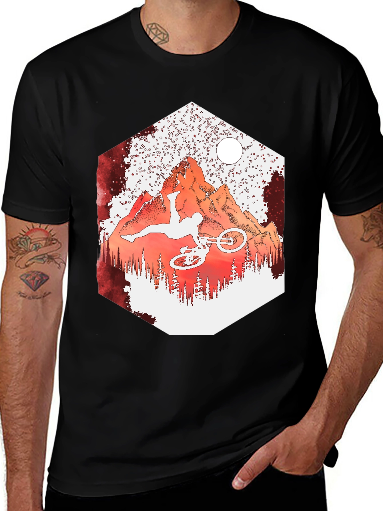 Variant 28 of Mountain Biker T-Shirt - Extreme Sports Design