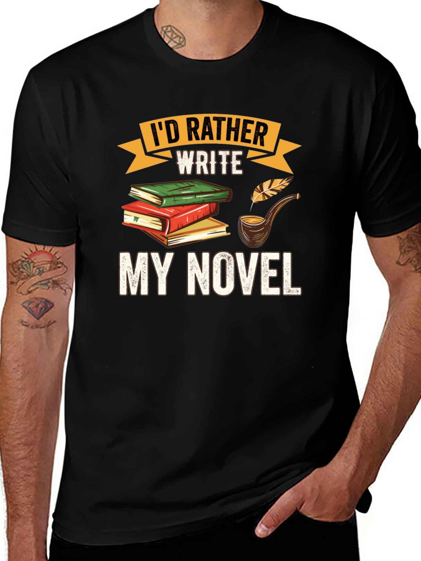 Variant 21 of I'd Rather Write My Novel T-Shirt