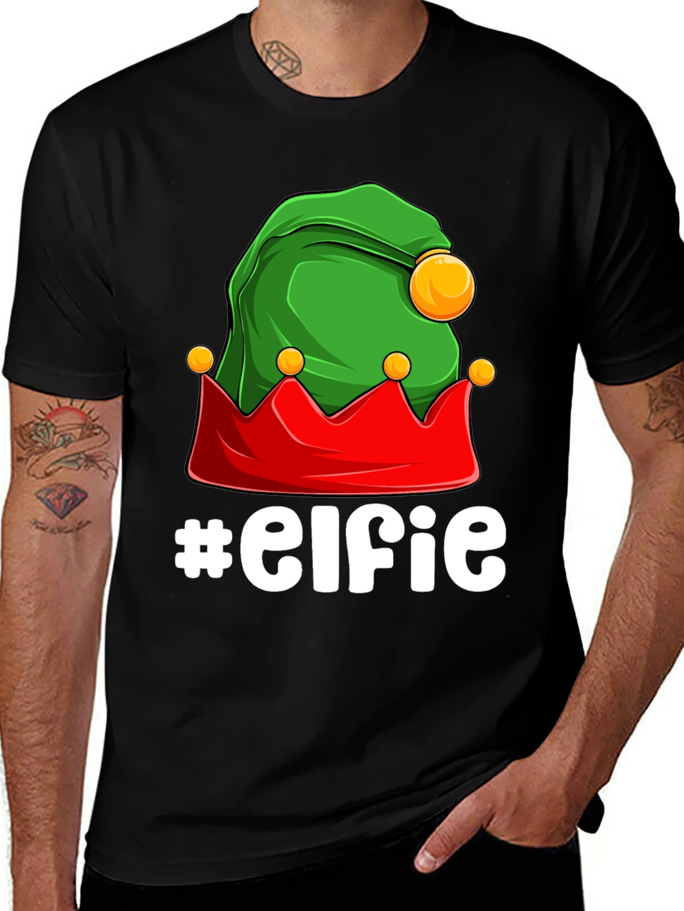 Elfie T-Shirt: Festive Holiday Graphic Tee