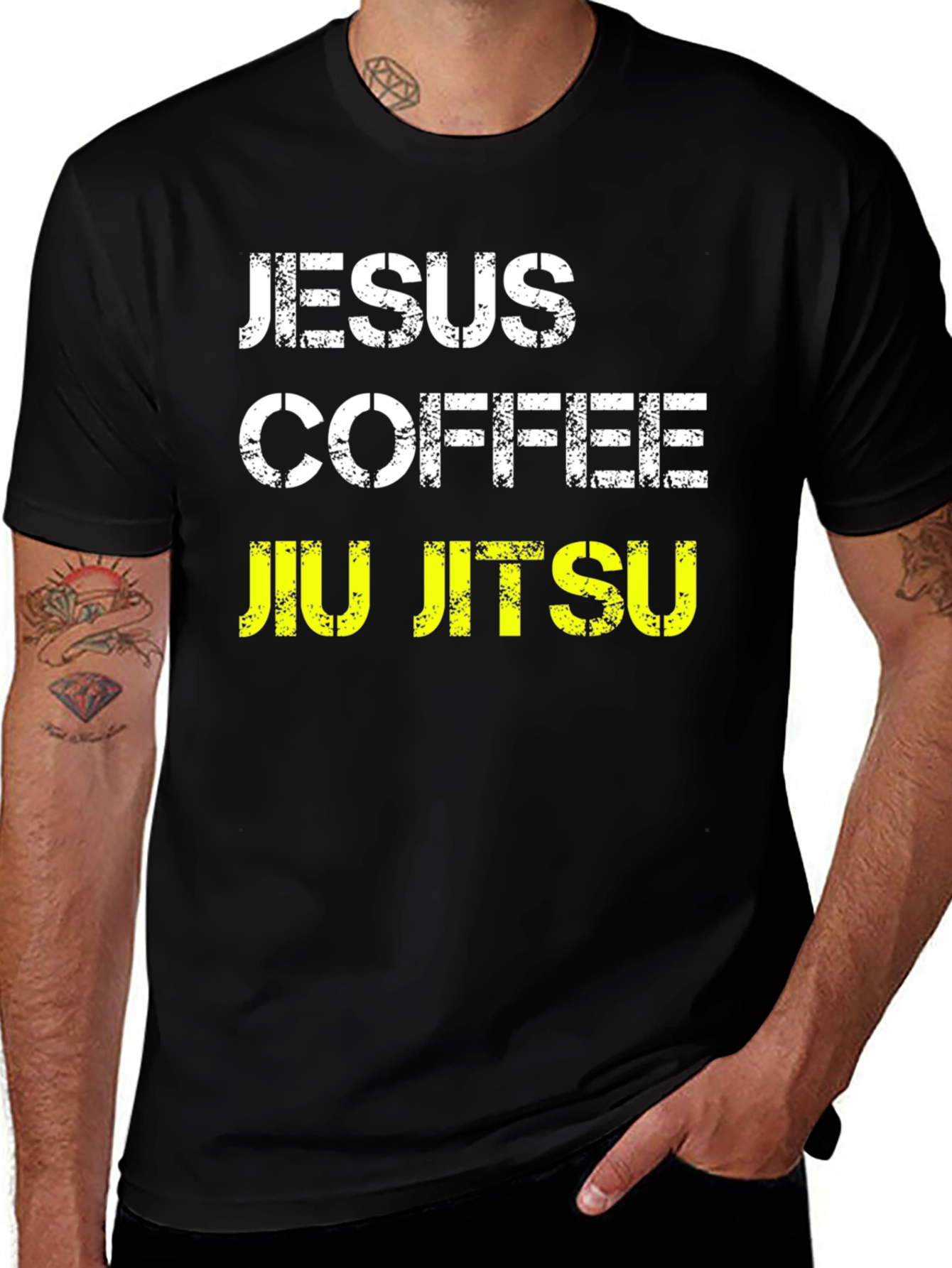 Variant 10 of Jesus Coffee Jiu Jitsu Graphic T-Shirt
