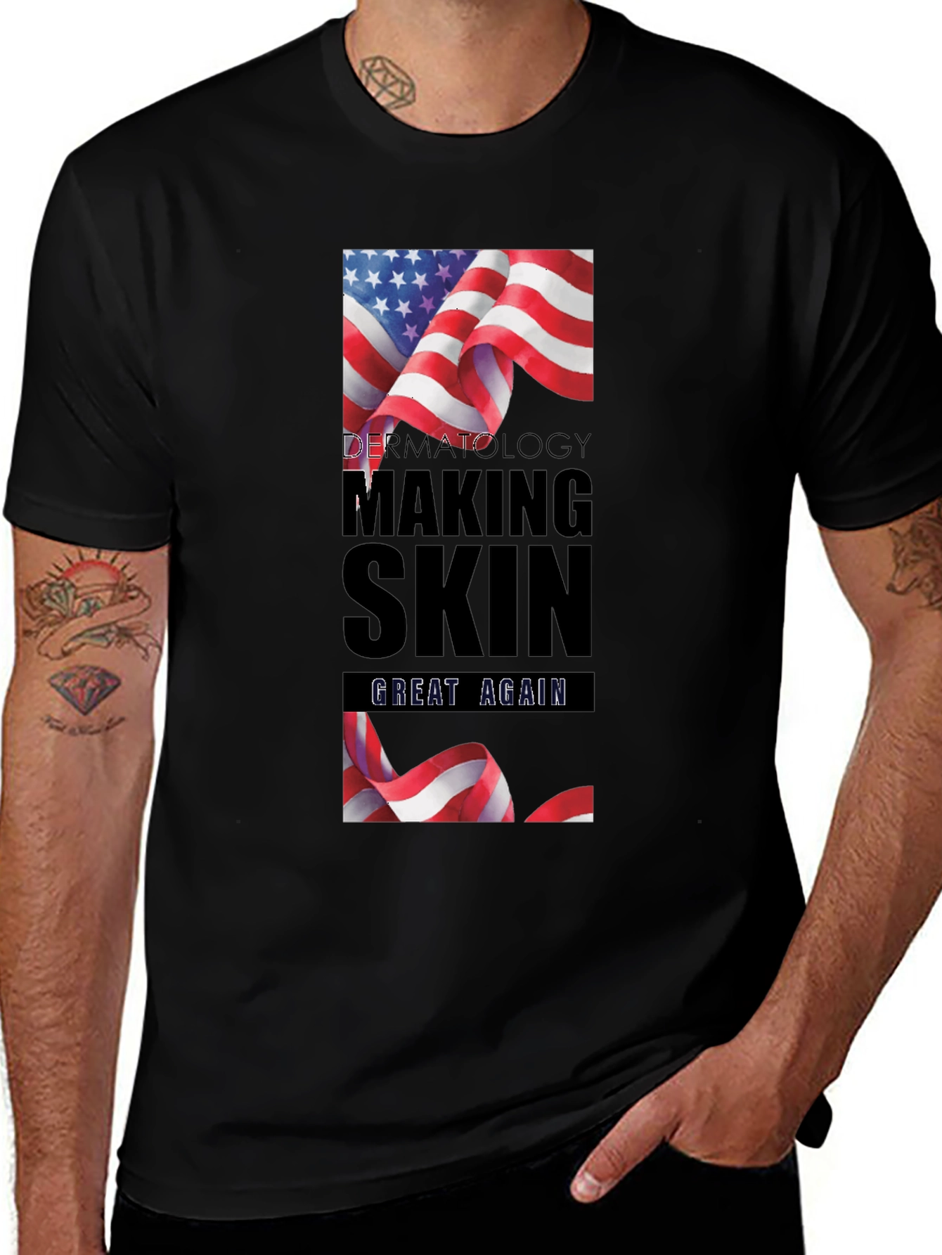 Dermatology Making Skin Great Again Black T-Shirt