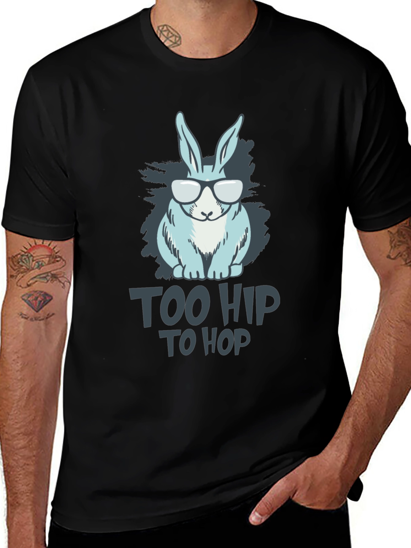 Variant 27 of Too Hip To Hop Bunny Graphic Tee