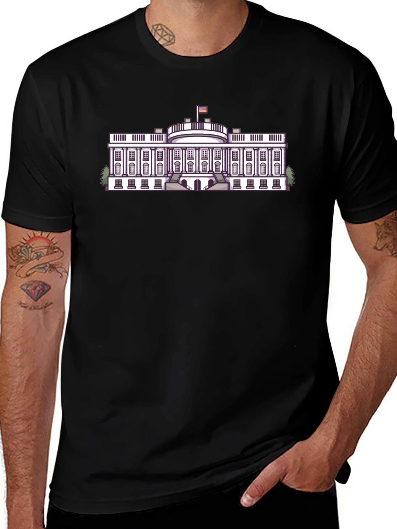 White House Graphic Tee - Presidential Pride!