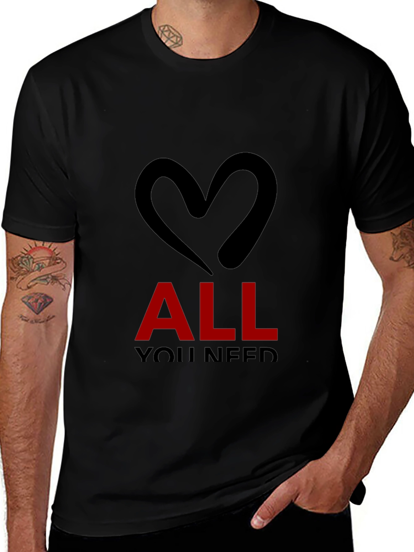 Variant 20 of All You Need is Love - Black T-Shirt