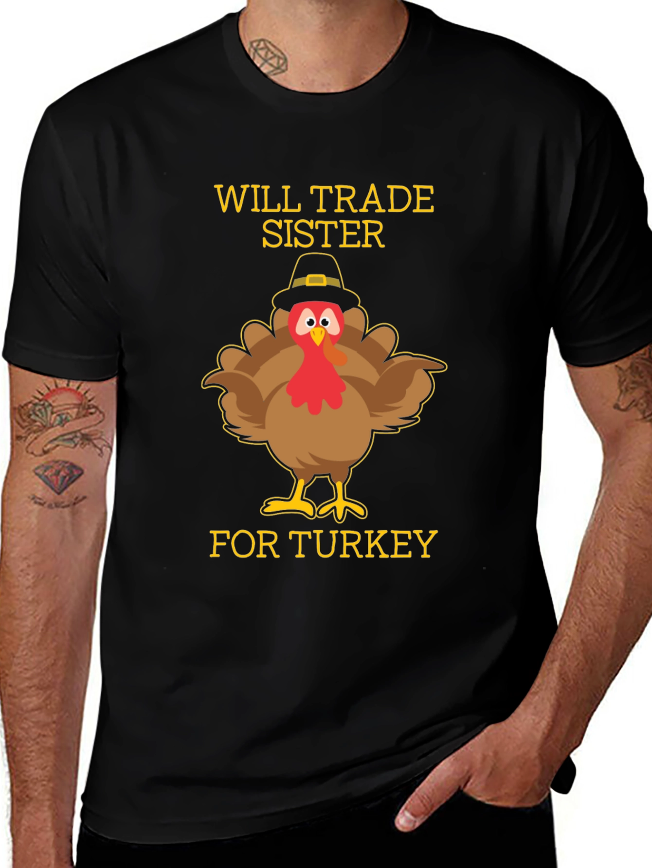 Funny Thanksgiving Turkey Trade Sister T-Shirt
