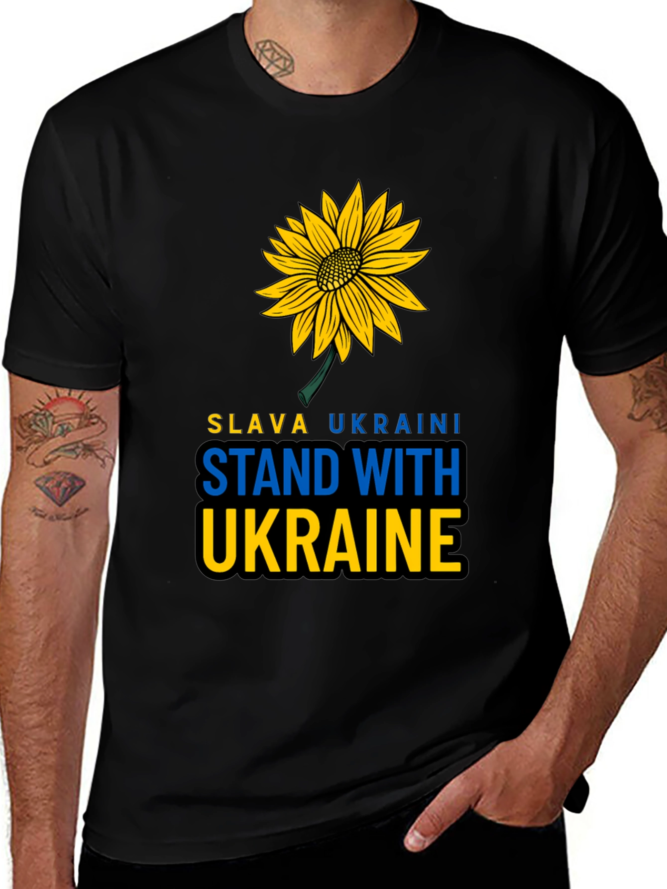 Ukraine Support T-Shirt Slava Ukraini Stand With Ukraine