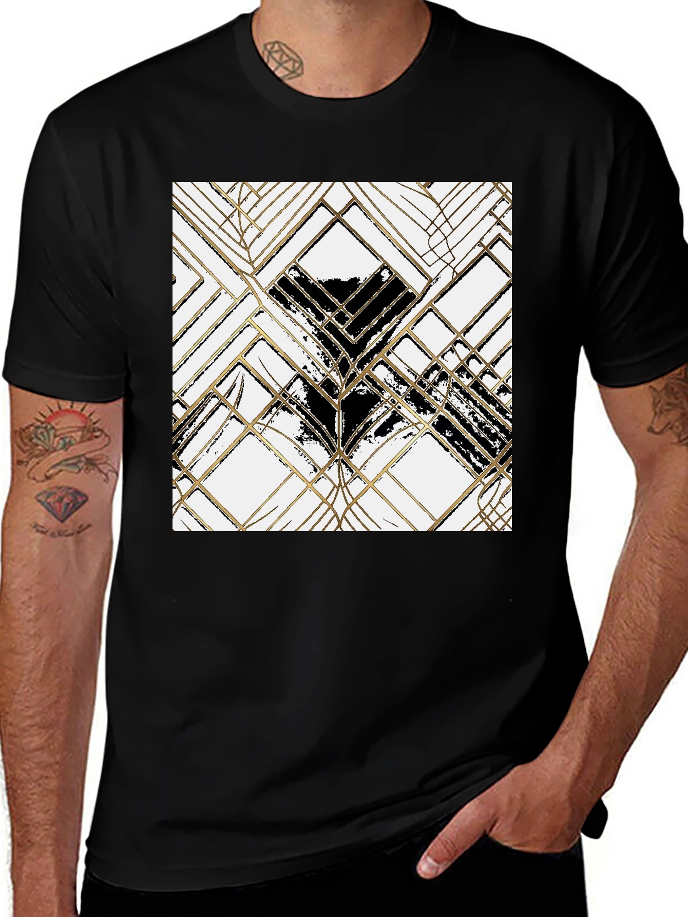 Variant 8 of Abstract Geometric Art T-Shirt