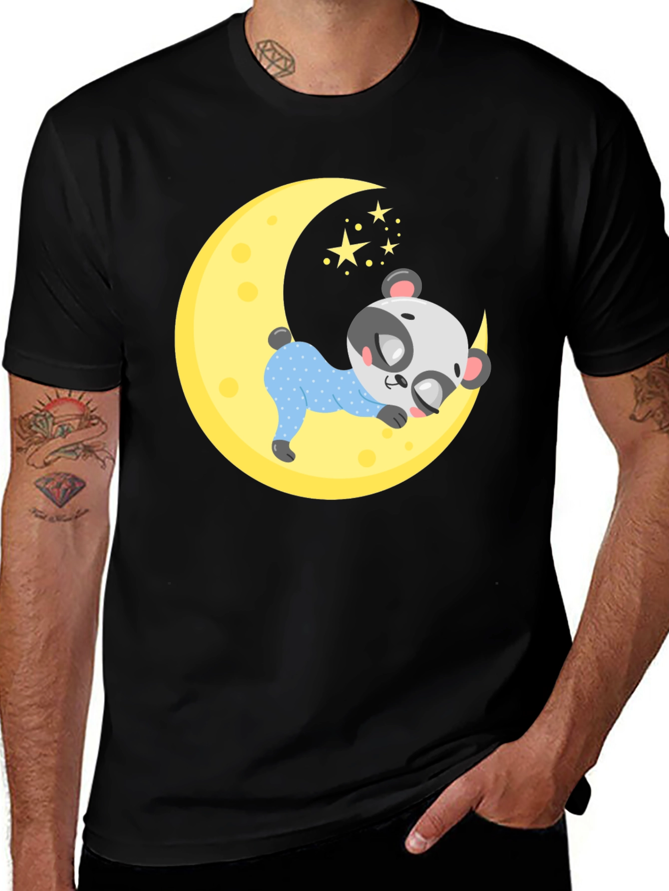 Variant 13 of Cute Panda Moon Sleep T-Shirt