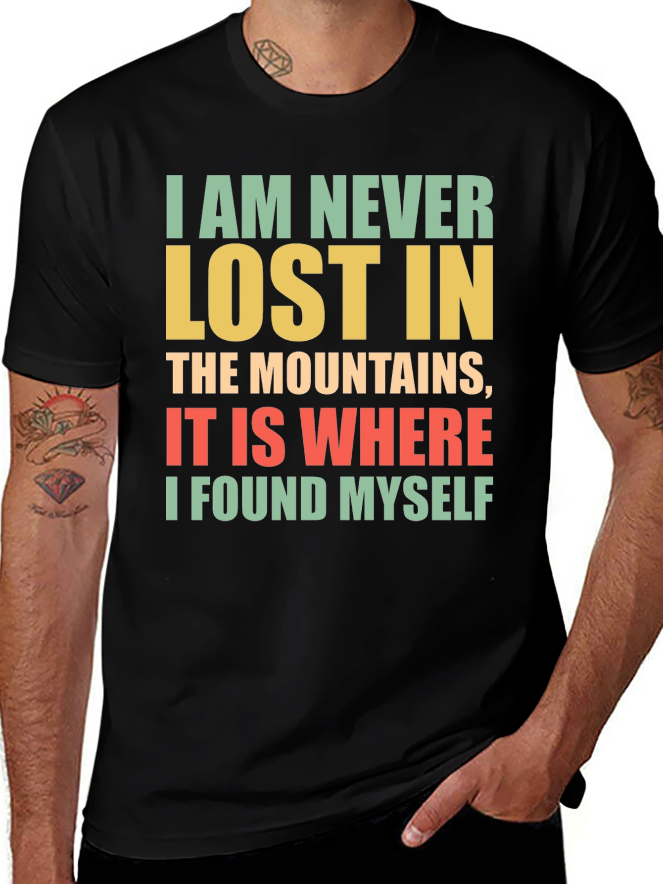 Variant 28 of Mountain Found Myself Graphic T-Shirt