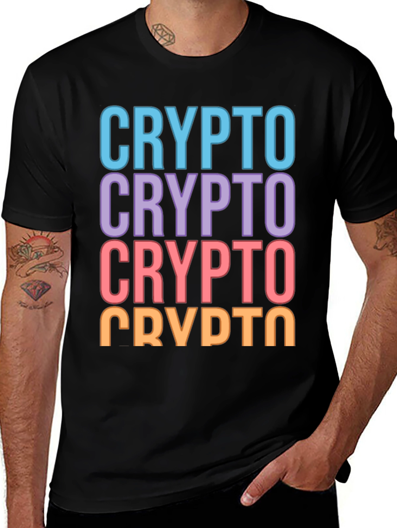 Crypto T-Shirt - Colorful Graphic Tee
