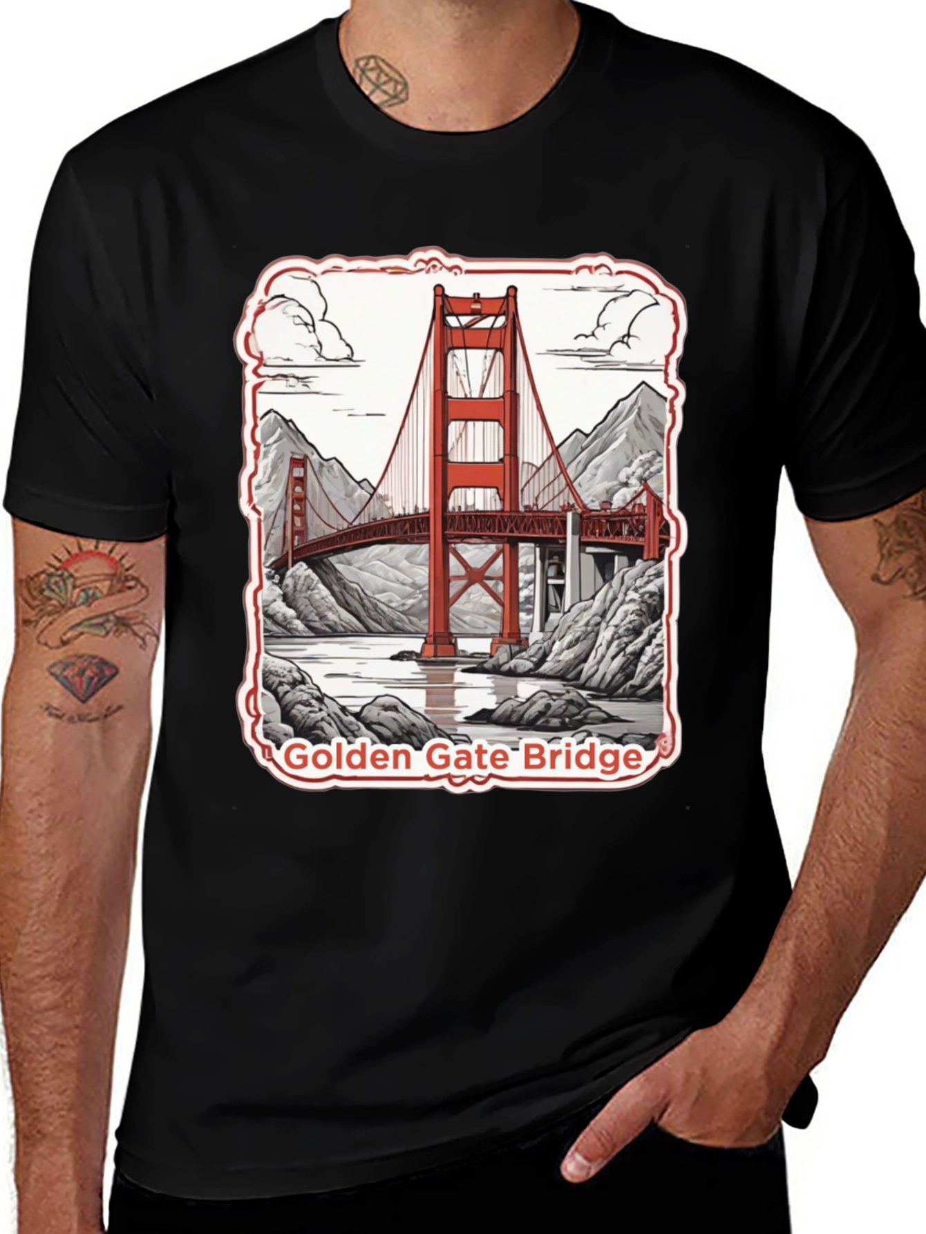 Variant 12 of Golden Gate Bridge Graphic Tee