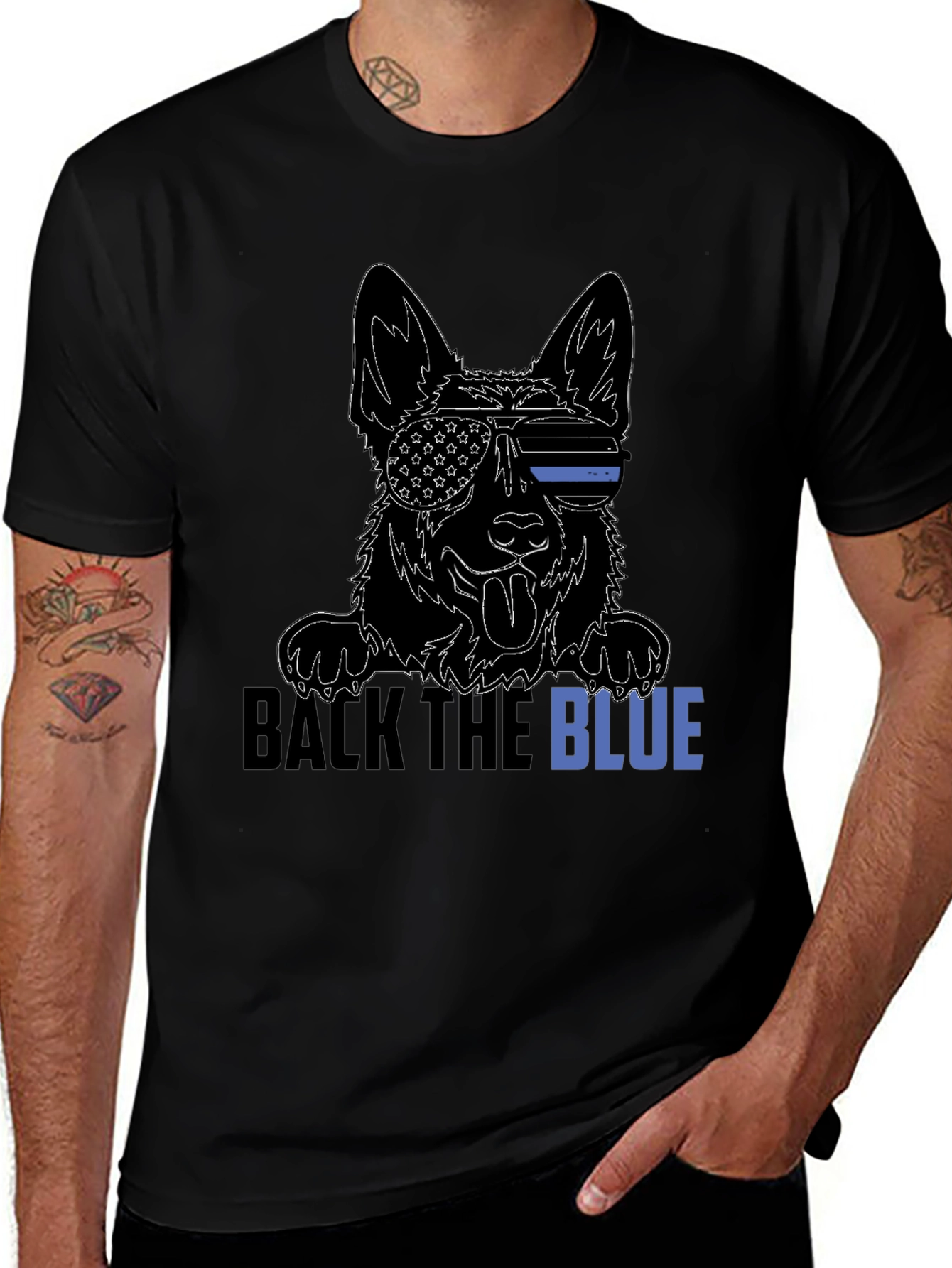 Back the Blue Dog T-Shirt