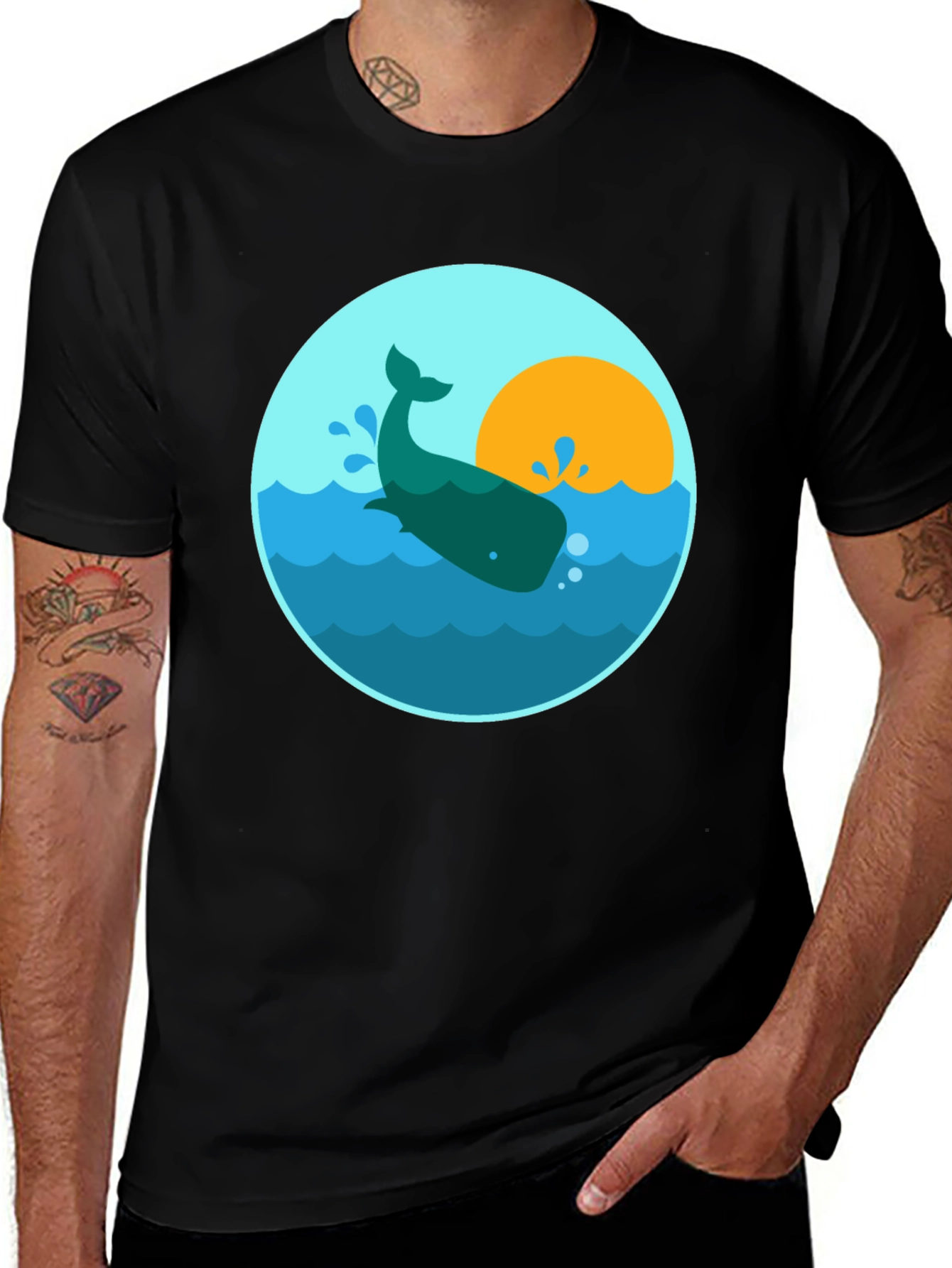 Variant 24 of Whale Graphic Tee - Sea Life Design