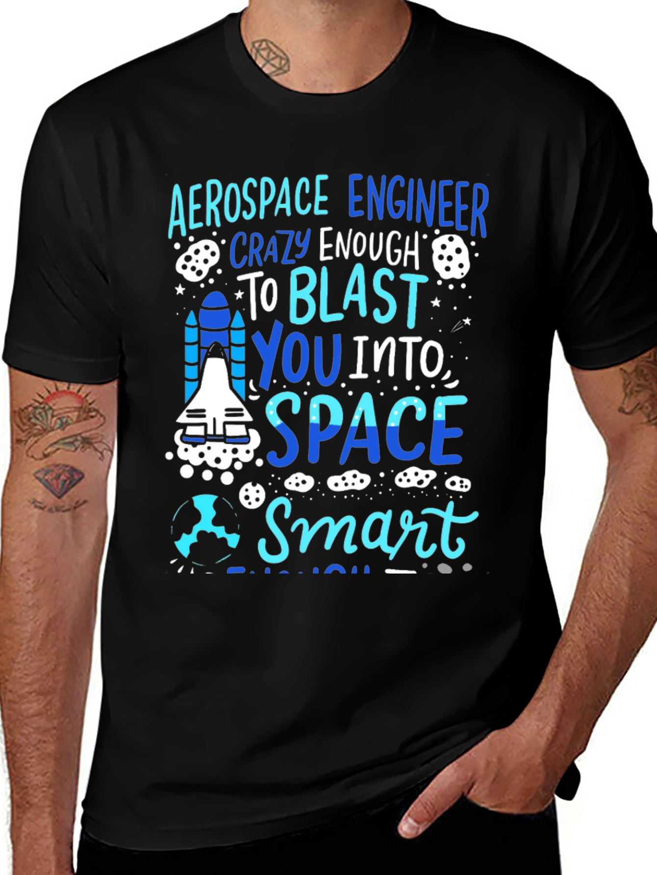 Variant 19 of Aerospace Engineer T-Shirt: Blast You Into Space Funny Tee