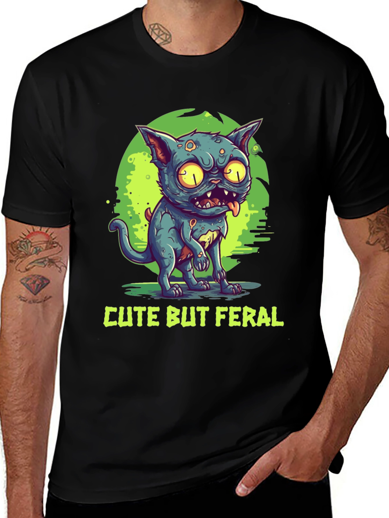 Variant 24 of Cute But Feral Cat Graphic Tee