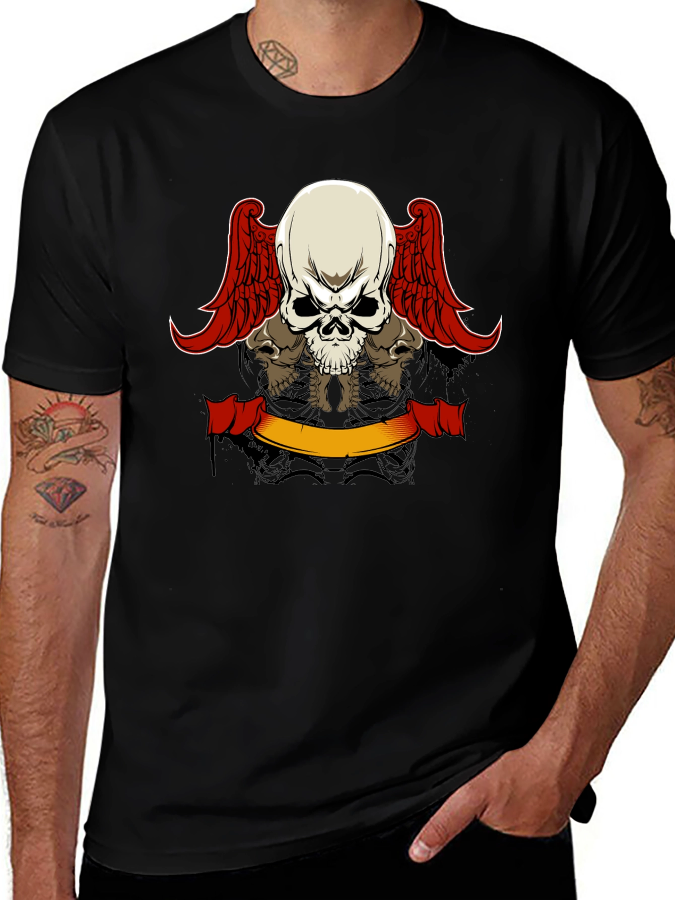 Variant 18 of Skull Wings Graphic T-Shirt