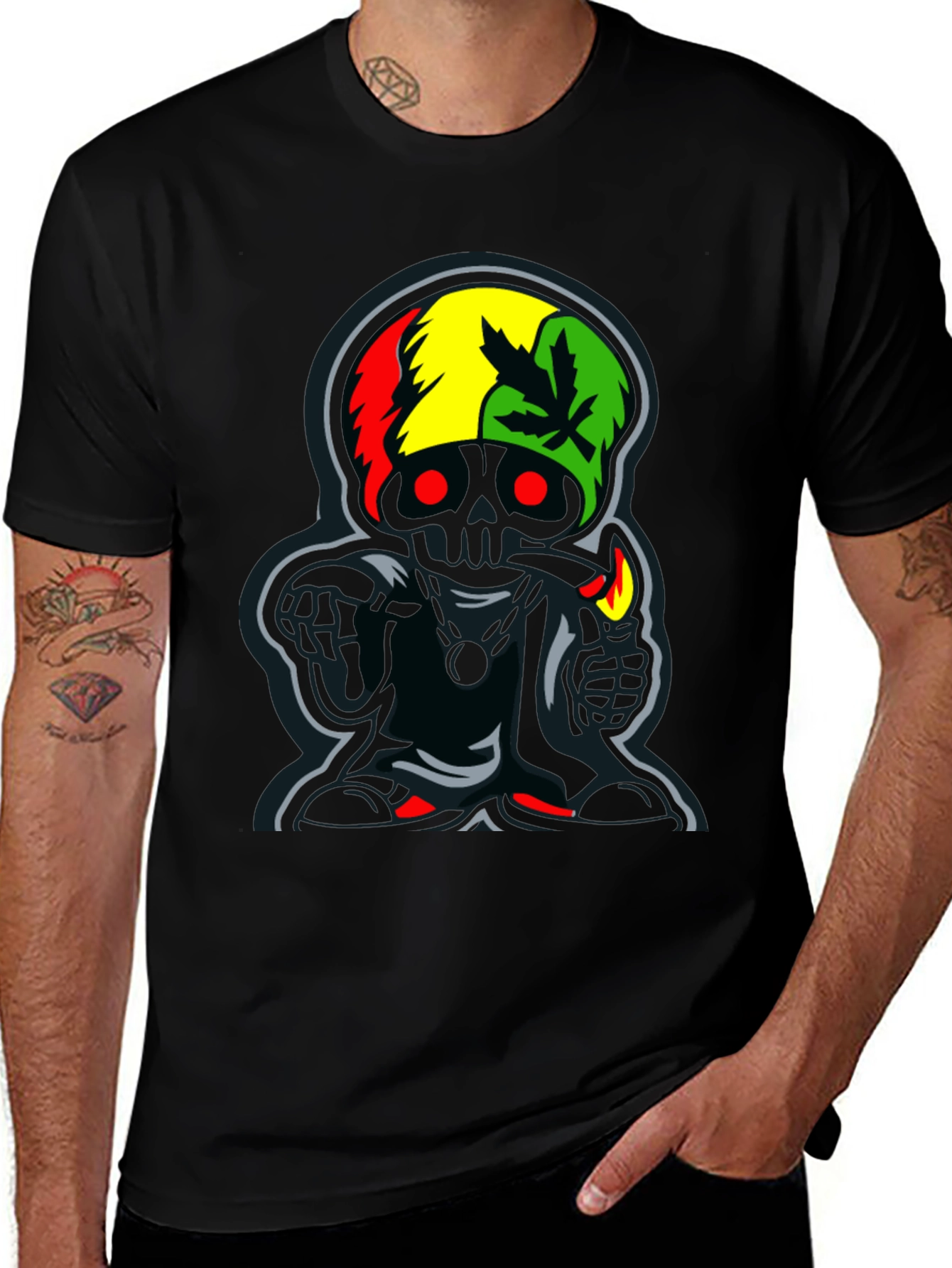 Rasta Darth Vader T-Shirt - Unique Graphic Tee