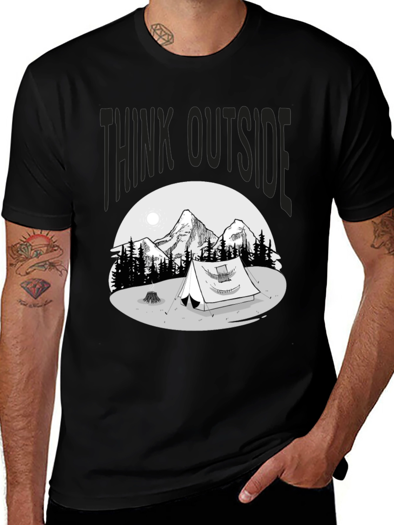 Variant 13 of Think Outside Graphic T-Shirt